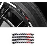 BETTERHUMZ Car Wheel Tire Rim Stickers Decals for Audi A3 8V | Sportback A4 S4 B9 B8 Quattro A5 A6 A7 C7 C8 Q3 8U Q5 Q7 TT RS4 RS5 Wheel Rim Decal Stripes Accessories