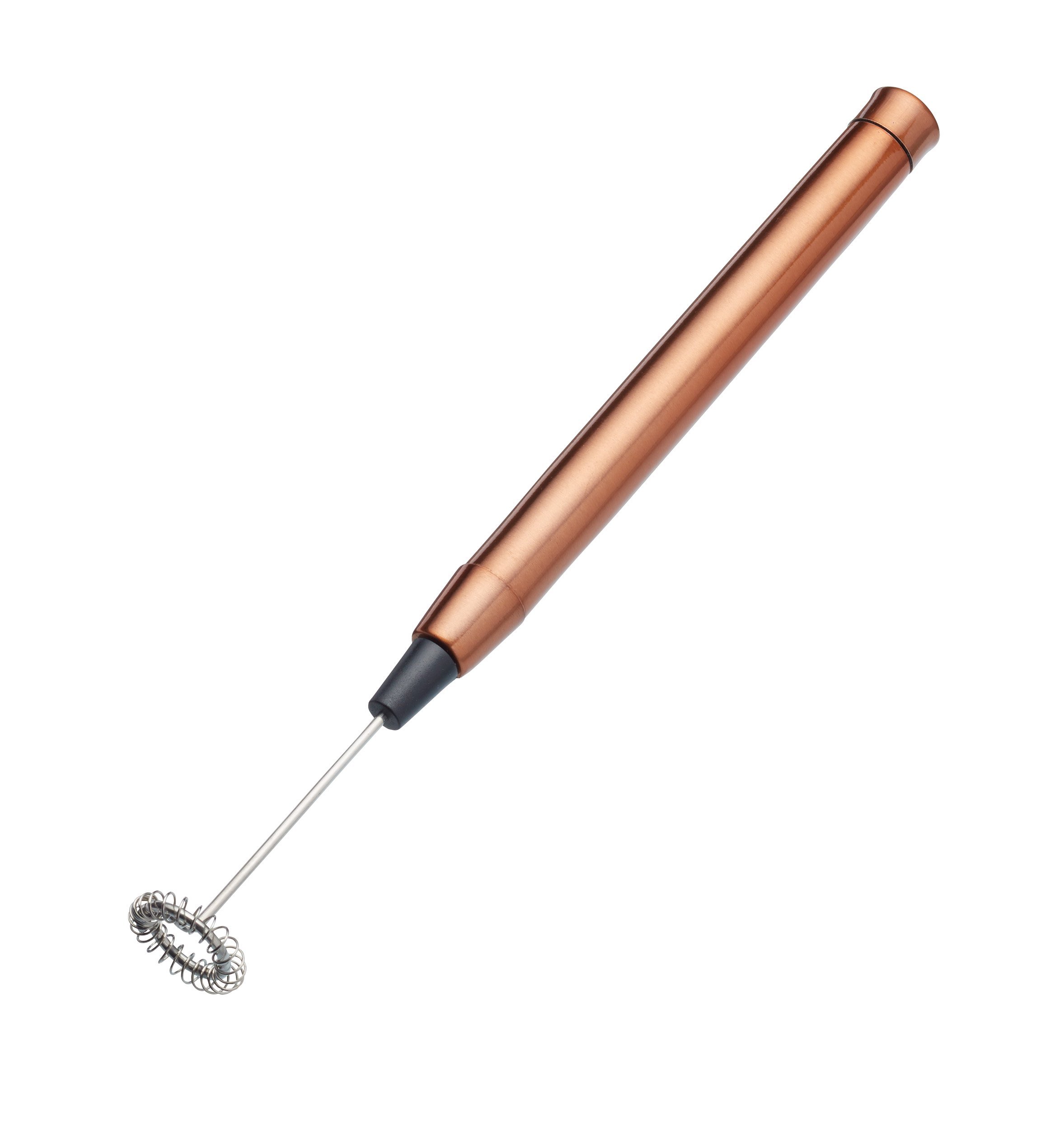 KitchenCraft Le'Xpress KCLXLATPENCOP Handheld Electric Milk Frother-Copper Finish, 6.5 x 3.5 x 20 cm