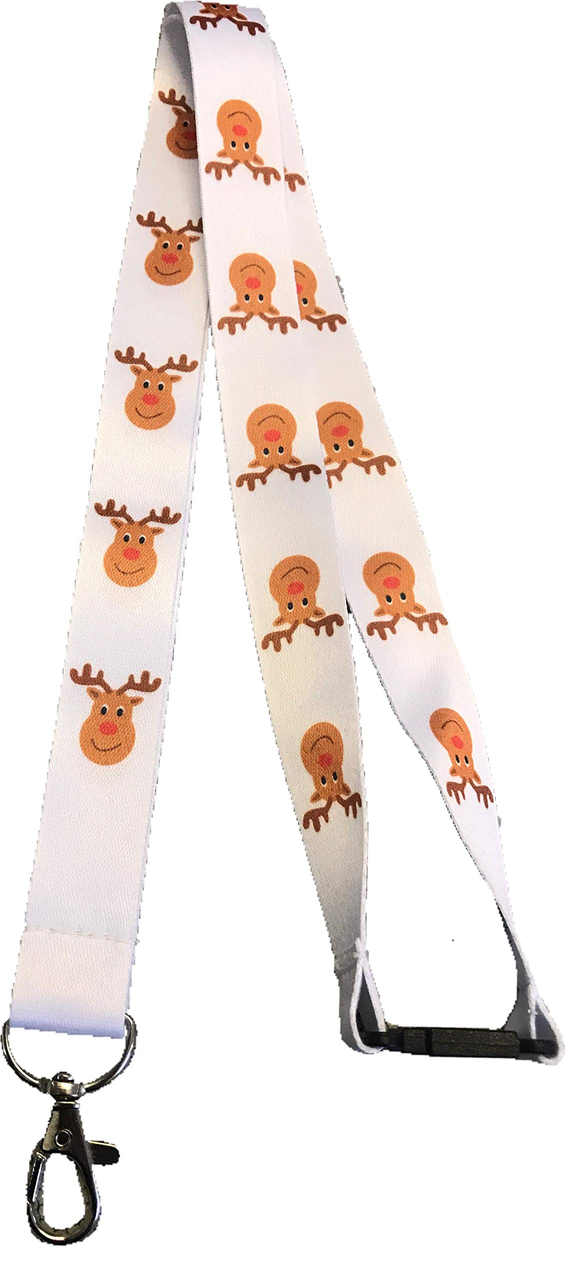 PAC Supplies Global Festive Christmas Rudolf/Reindeer Neck Lanyard/Badge Holder/Key/Whistle With Safety Breakaway