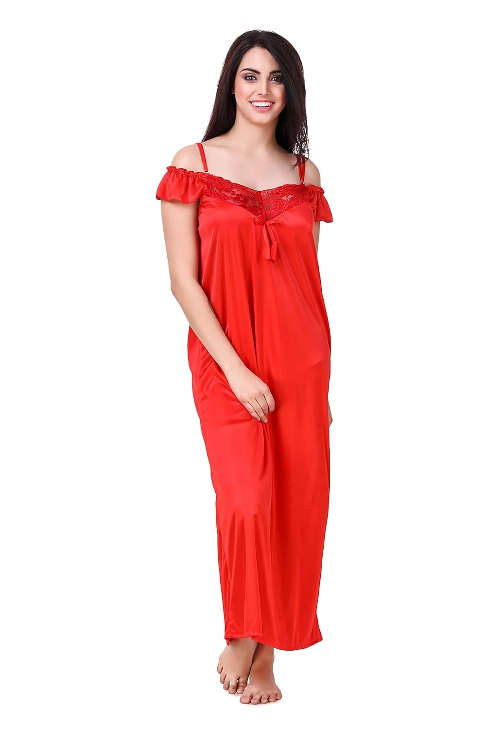 freely women's honeymoon satin nighty set - pack of 6