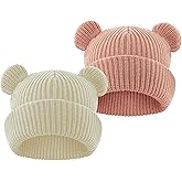 YATANAM Toddler Boy Winter Hat Baby Knit Beanie Girl Warm Hats Kid Bear Ear Beanies for Cold Weather