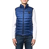 BOSS Men's Lightweight Nylon Patch Logo Puffer Vest