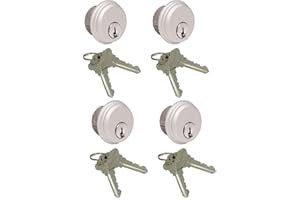 MCAVORY Parent Cylinder Locks - Mixed (Double Cylinder, Aluminum Silver, 4 Pack)