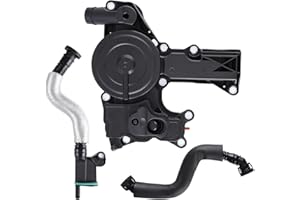 Koolertron PCV Valve Engine Crankcase Vent Oil Separator with Breather Hose Exhaust Pipe Kit for Audi Quattro A3-5 Q5 Allroad VW Beetle Tiguan Jetta Passat Skoda Replacement Part NO.06H103495/A/AC/B/E
