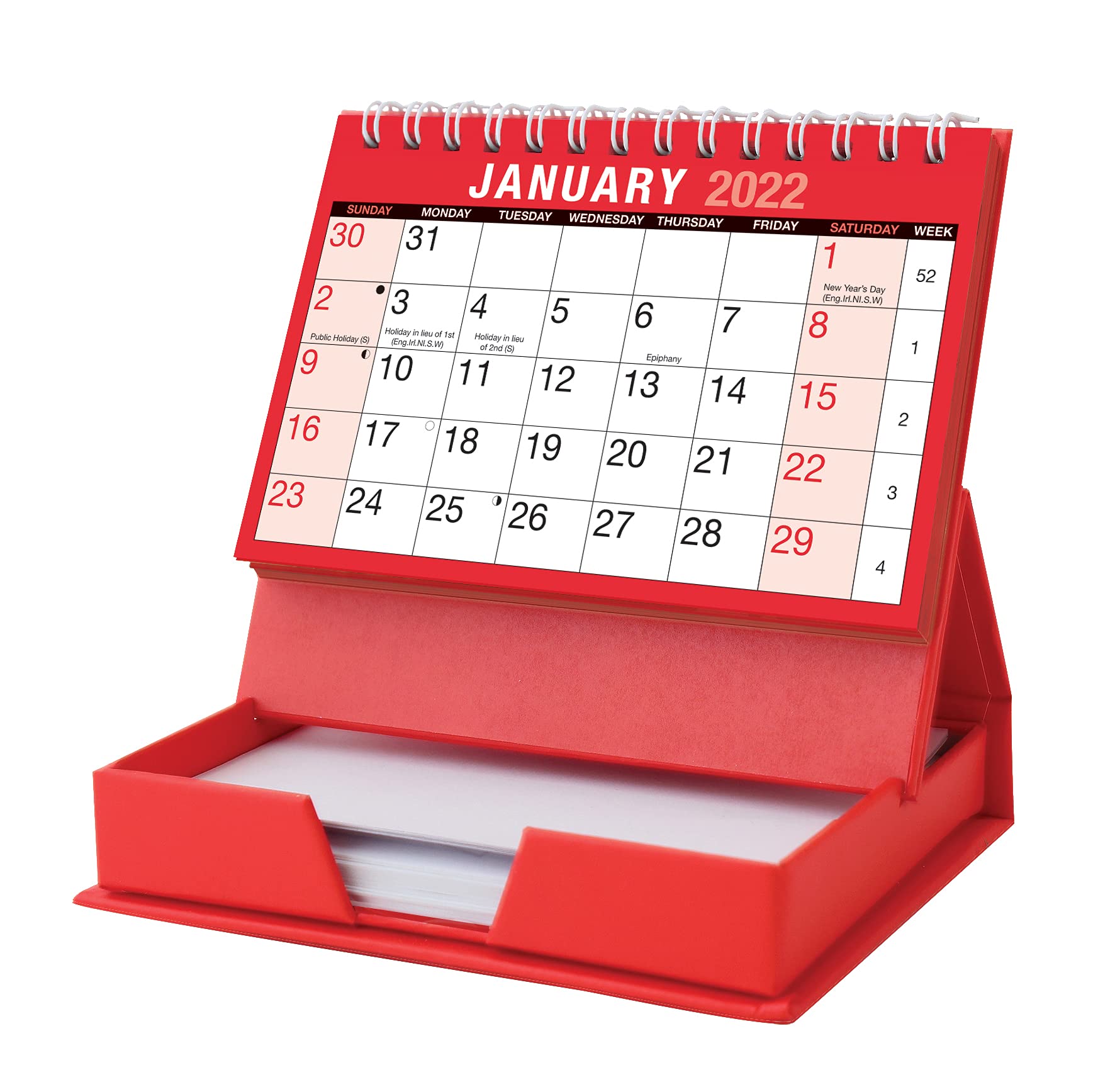 1ABOVE 2026 Desktop Calendar – Month-to-View Tear-Off Calendar with Memo Note Pad | Compact Desk Organiser for Home, Office, or School