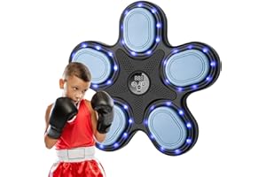 OurStarry Smart Music Boxing Machine for Adults and Kids, Training Machine with LED Electronic Wall Mounted, Home Indoor Workout Equipment with Premium Boxing Gloves