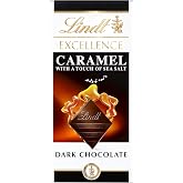 Lindt Excellence Caramel with a Touch of Sea Salt Dark Chocolate Bar, 3.5 Ounce