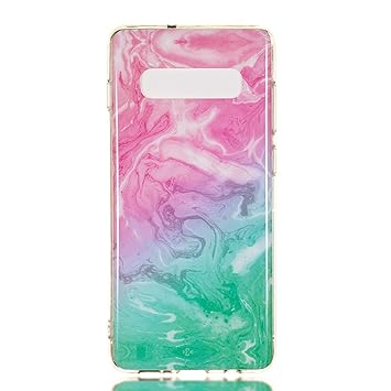 Lomogo Samsung Galaxy S10+ (S10 Plus) / G975 Case Soft Silicon Case Shockproof Anti-Scratch Marble Case Cover for Samsung Galaxy S10+ (S10Plus) - LOYHU190138 L6