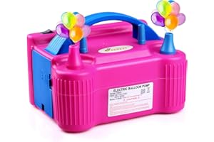 CAPKIT Electric Balloon Pump, Electric Blower Party Balloon Portable Dual Nozzle 110V 600W Balloon Inflator/Blower for Garland Arch Party Decoration
