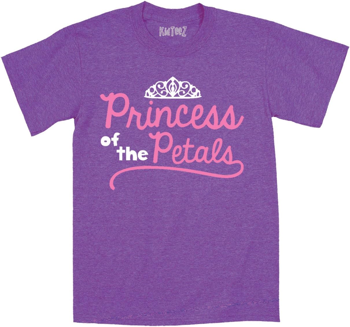 Princess Of The Petals Crown Flower Girl Wedding Bridal Party Cute Youth T-Shirt