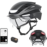 Lumos Ultra E-Bike Smart Helmet | NTA 8776 Certified | Front & Rear LED Lights | Retractable Face Shield | App Controlled | EBike, Scooter, Cycling, Bicycle | Adults, Men Women