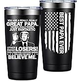 Grifarny Papa Gifts - Fathers Day Gift for Papa's - Papaw Christmas Gifts from Grandkids - You Are a Really Really Great Papa Tumbler Cup 20oz