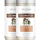 velona Coconut Oil 92 Degree 64 fl oz | 100% Pure and Natural Carrier Oil | in jar | Refined, Cold pressed | Skin, Face, Body, Hair Care | Use Today - Enjoy Results