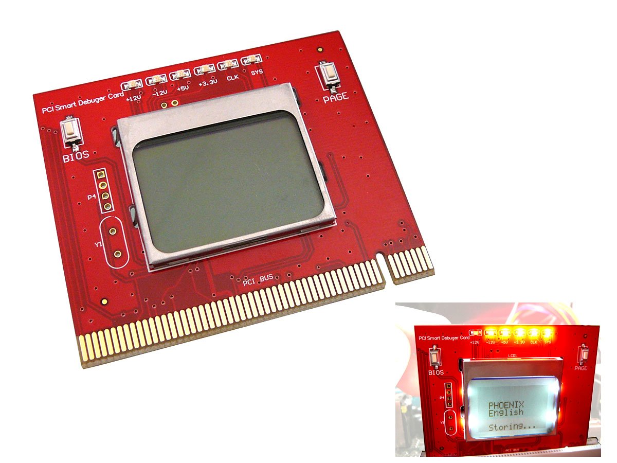 KALEA-INFORMATIQUE Motherboard tester with LCD screen. Desktop PC interface on PCI port
