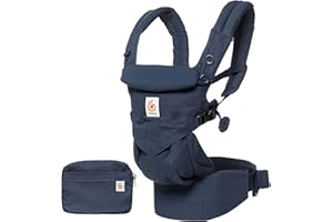 Ergobaby Omni 360 All-Position Baby Carrier for Newborn to Toddler with Lumbar Support (7-45 Pounds), Midnight Blue
