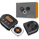 Neoteck Upgraded Digital Turntable Stylus Force Scale Gauge | Turntable Stylus Pressure Gauge with 0.01g/5.00g, Orange LCD Backlight and 5g Weight for Tonearm Phono Cartridge