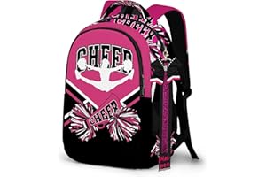 PAXIAROY Cheerleader Backpack with Cheer Pin Strap, Backpack For Cheerleading, Cheerleader Gifts for Team Women (Black Rosered)
