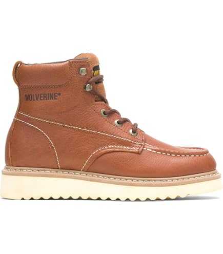 Wolverine Mens Brown Leather Loader 6in Work Boots Sx 8.5 EW Amazon.com | Wolverine Men main image 4