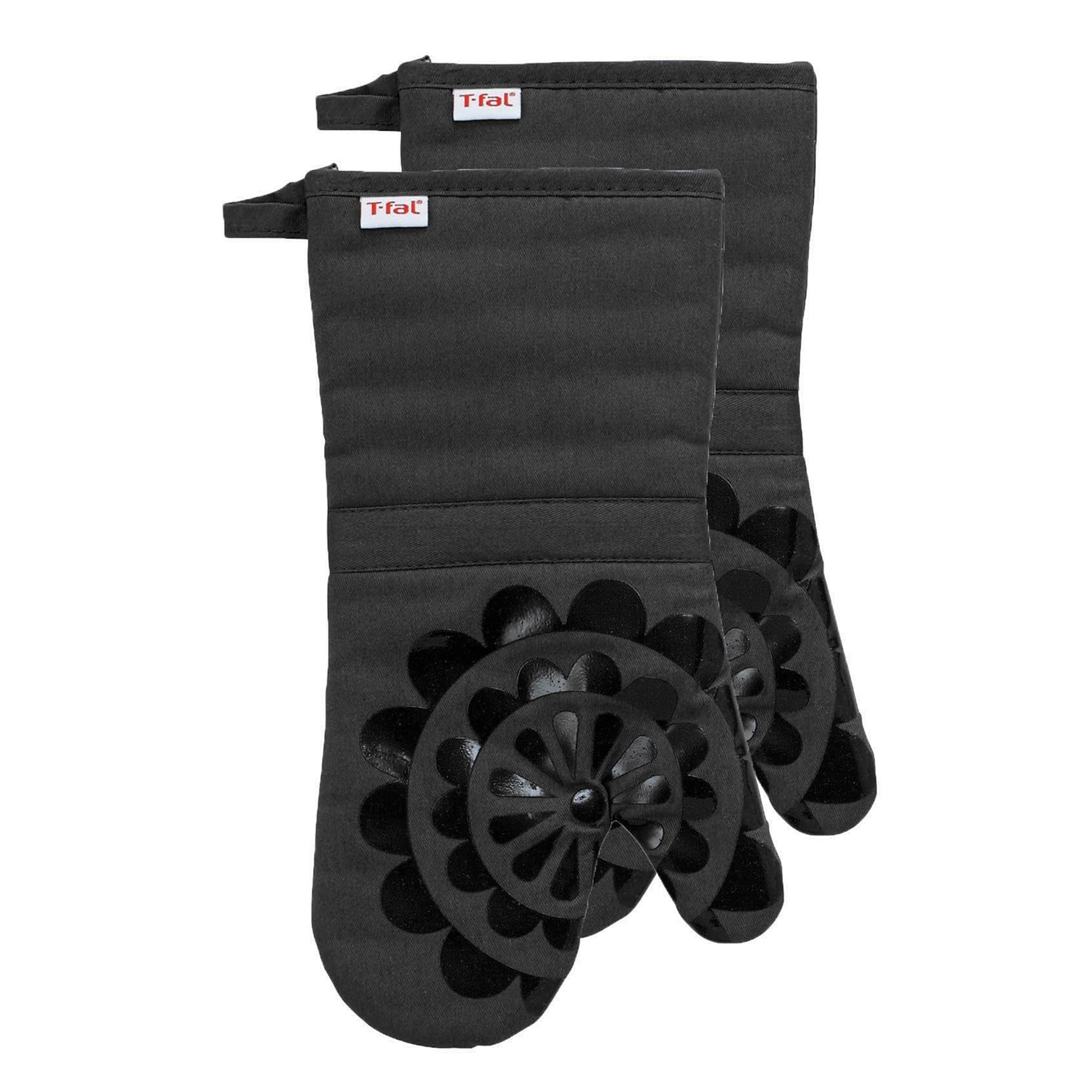 Tefal Oven Mitts, Cotton Silicone, Charcoal