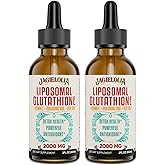Liposomal Glutathione Liquid 2000MG – Antioxidant Detox Supplement for Women & Men, Aging Defense, Liver Function & Energy, with Hyaluronic Acid + Aloe Vera + Vitamin C, Natural & Vegan, 4 FL.OZ