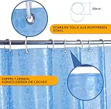 WELTRXE Shower Curtain 183x183cm Clear EVA Waterproof Liner with 12 Hooks view 5