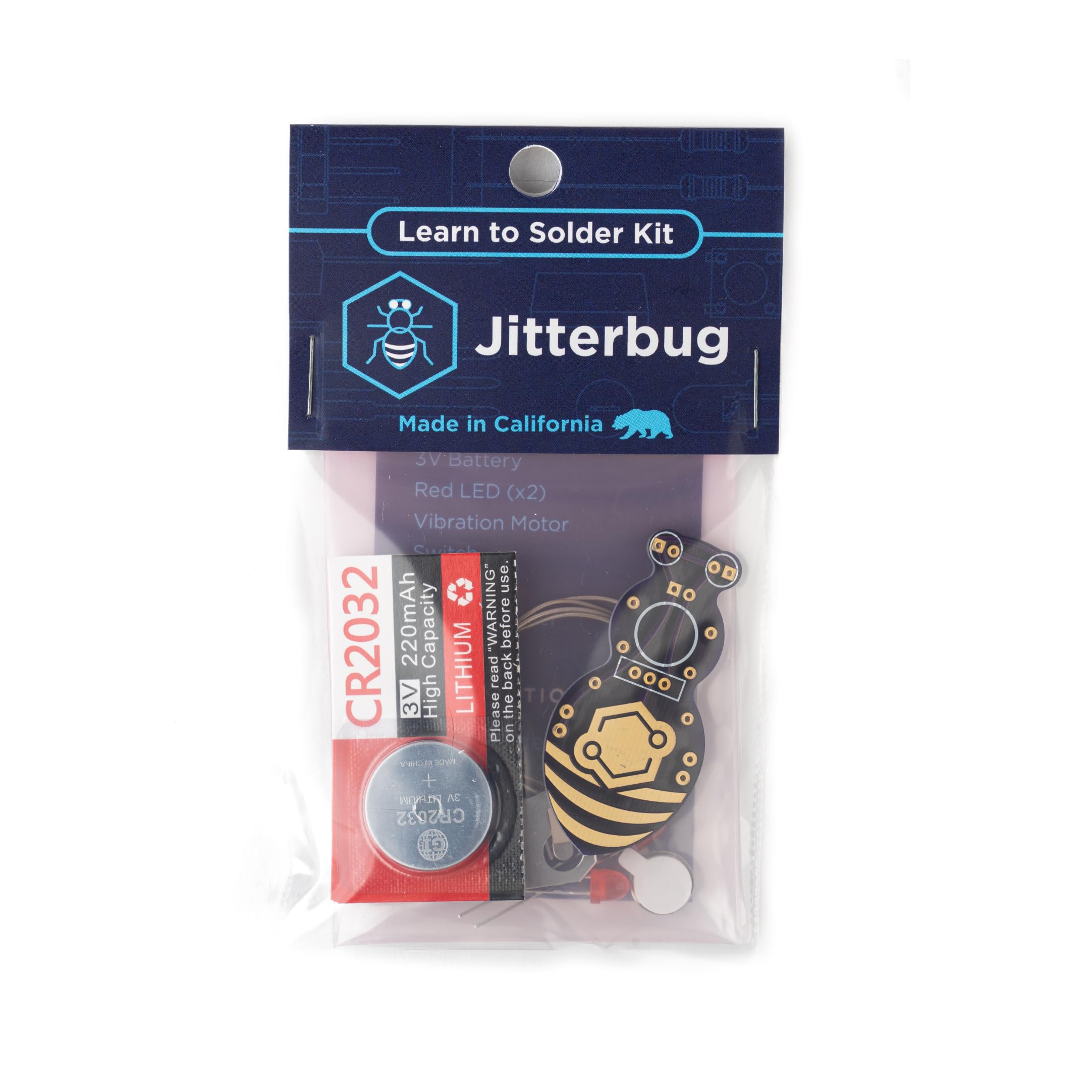 Jitterbug Soldering Kit | DIY Electronics Projects for Beginners | STEM Practice Science Project | Electronic Vibration Motor Circuit Boards with Battery