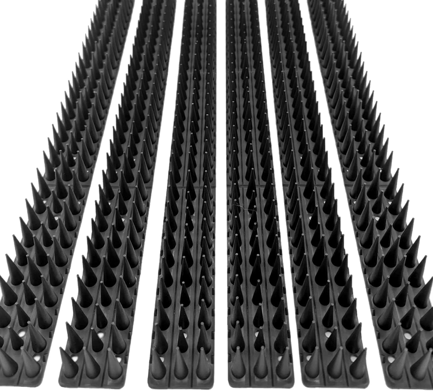 Wall & Fence Spikes - Security Spikes, Stop Climbing Over Walls and Fences, Ideal for Keeping Pigeons, Birds, Squirrels, Cats Away, suitable for Fences, Balcony, Roofs (Pack of 12, Black)