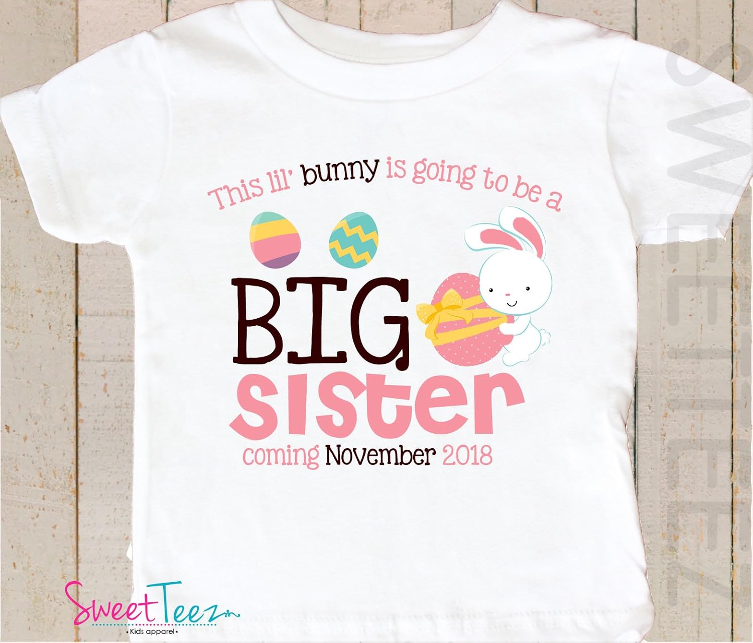 Big Sister Easter Shirt Personalized Little Bunny Shirt