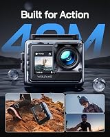 WOLFANG GA120 4K Action Camera 20MP EIS WiFi Dual Screen 40M Waterproof EIS Mic view 3