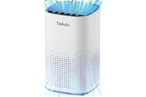 Air Purifiers for Home Large Room up to 1500ft²,Tailulu H13 True HEPA Air Cleaner with 360°Air Inlet, 15dB Air Purifier for Bedroom with Sleep Mode,Speed Control,Timer, for Odor Dust Smoke (white)