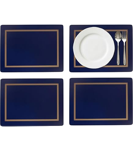 Amazon.com: Pimpernel Classic Black Collection Placemats | Set of