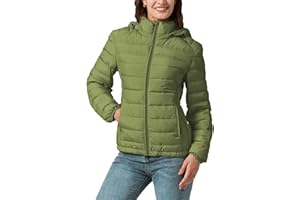 YZG Down Jacket for Women Lightweight Long Sleeve Quilted Puffer Coat with Detachable Hooded