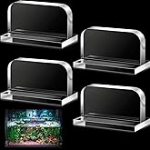 Qunclay 4 Pcs Aquarium Lid Handles, Acrylic Fish Tank Handles, Transparent | 2.36 x 1.38 Inch, Adhesive Tank Lid Replacement Handles for Aquarium Fish Tank Lid