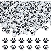 DICOSMETIC 300Pcs Dog Paw Bead Paw Print Polymer Clay Beads Cute Cartoon Focal Beads Animal Footprint Bead for DIY Jewelry Making Necklace Bracelet Keychain Pens