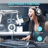 FIFINE K688CTW White Podcast Microphone Kit with Boom Arm XLR/USB view 6