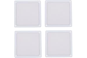 ERYUE Computer Fan Dust Filter Premium Magnetic Frame Fine Mesh PVC Grills PC Case Fan for PC Components 140 X 140mm 4pcs (Wh