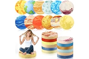 GlikCeil 12 Pcs Round Space Floor Cushions for Classroom Carpet Circles Floor Pillows for Kids 15.35'' Circle Flexible Seating Cushions Supplies Group Activity Marker for Kindergarten Playroom