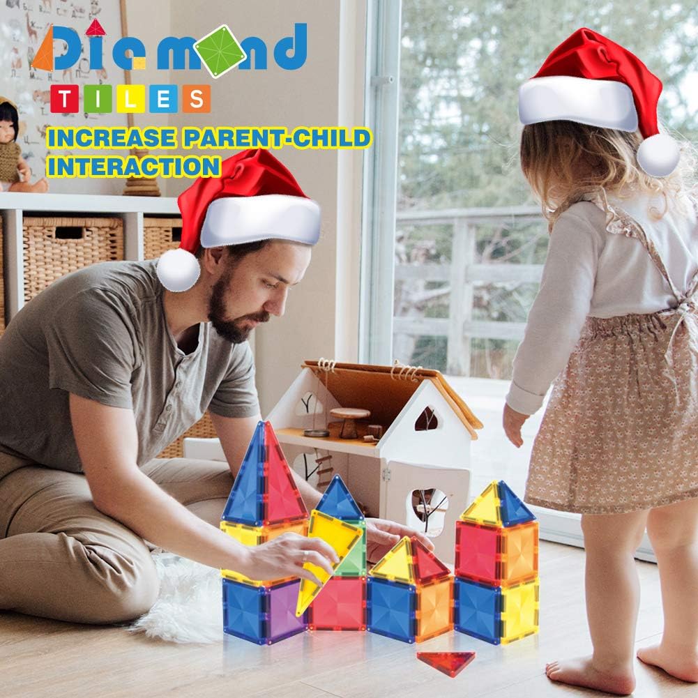 Hobaby Magnetic Blocks Building Set 3D Magnet Bulding Tiles Construction Playboards-Creativity Beyond Imagination,Inspirational,Recreational,Educational, for Toddlers Boys and Girls (32pcs): Toys & Games