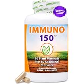 Immuno 150, Immune Support Supplement, 150 Vegetable Capsules | Packed with 70 Plant Minerals, 13 Essential Vitamins and 68 Additional Nutrients-- Immune Boost for All Age Groups