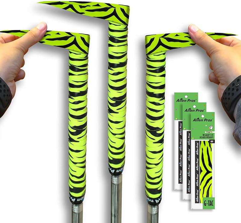 Alien Pros Golf Grip Wrapping Tapes 3-Pack Neon Yellow Tiger