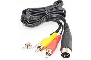 WICAREYO 1.8M 6ft Audio Video AV Cable 9 Pin Compatible for Genesis 2 & 3