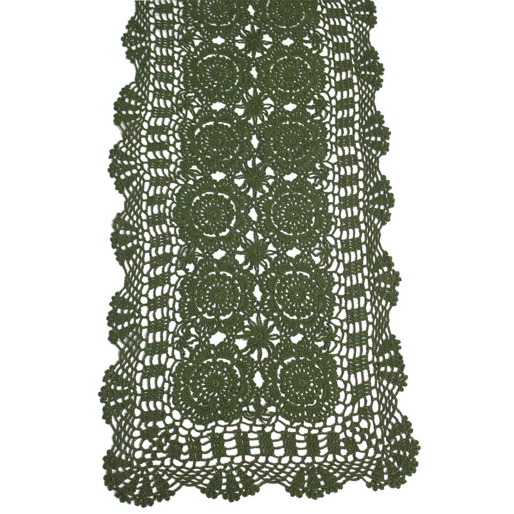 Best white and olive table runner