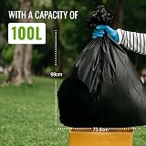 EcoBag 50 Pack Refuse Sacks 30 Micron 100L Recyclable Leak Resistant view 2