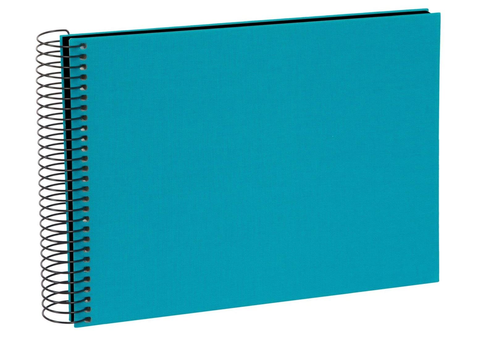 goldbuch Photo Album, Linen, Turquoise (Black Sides), 24 x 17 x 2,8 cm
