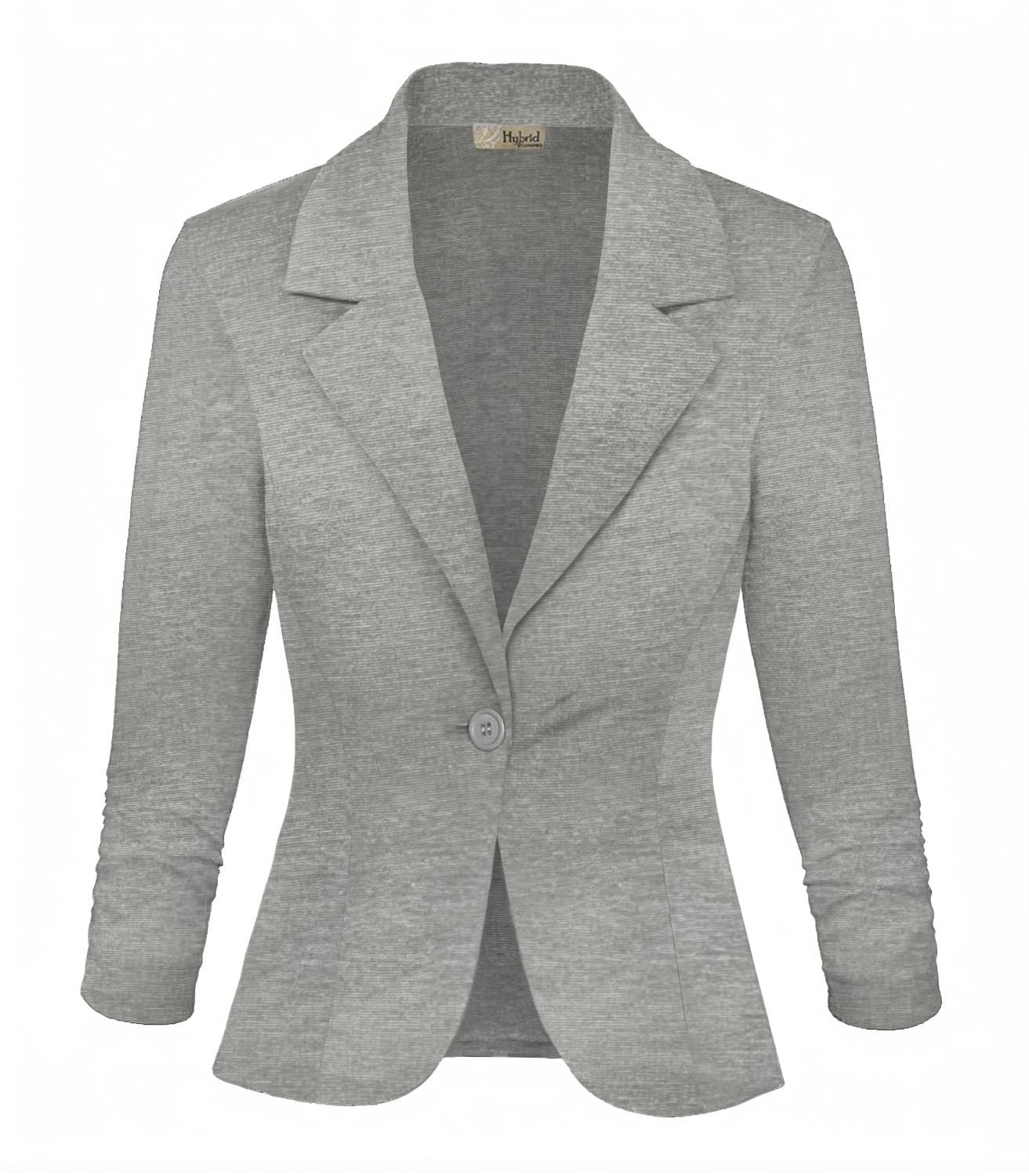 Photo 1 of Hybrid & Company Women's Lightweight Casual Work Office Stretch Ponte Cardigan Blazer Jacket JK1131X Heather Grey 3X