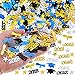 2018 Graduation Table Confetti Graduation Party Supplies - 3 Oz / 2000 Pieces. Graduation Decorations for Grad Party are of Gold, Black, Silver and Blue CONGRATS, Stars, 2018, Cap, Diploma Confetti