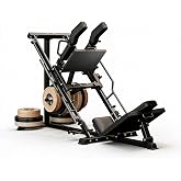 Garvee Leg Press Hack Squat Machine, Linear Bearing Leg Exercise Machine | Lower Body Workout Equipment for Quads, Hamstring, Glutes, 1200LB Capacity, 4-Position Safety Stops, Quick-Change Footplate