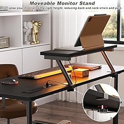 Height Adjustable Standing Desk with Power Outlets