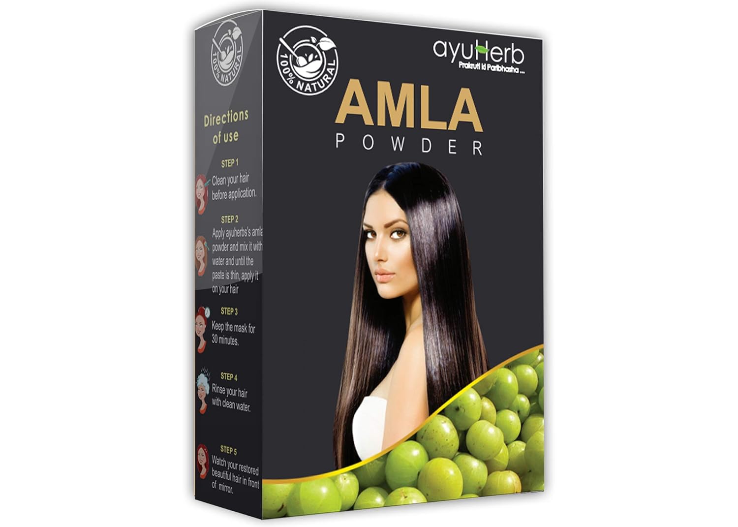 Ayuherb Amla Powder 100g Indian Gooseberry 100 Natural Amla