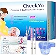 CheckYo Ovulation and Pregnancy Test Strips Combo: 40 Ovulation Tests&10 Pregnancy Tests,Fertility Tests for Women(40LH+10HCG+50 Collection Cups)